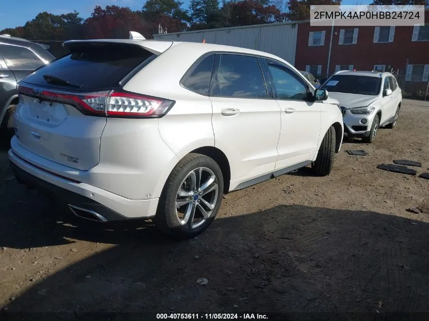 2017 Ford Edge Sport VIN: 2FMPK4AP0HBB24724 Lot: 40753611