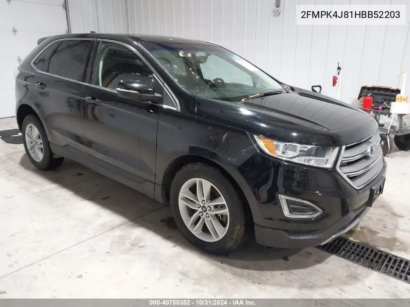 2017 Ford Edge Sel VIN: 2FMPK4J81HBB52203 Lot: 40755352