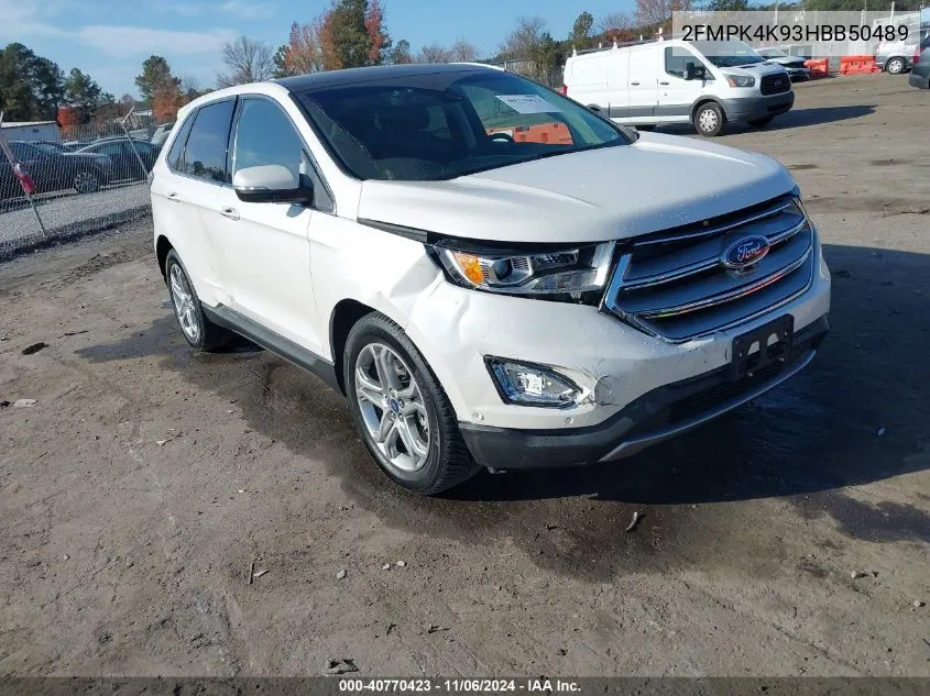 2FMPK4K93HBB50489 2017 Ford Edge Titanium