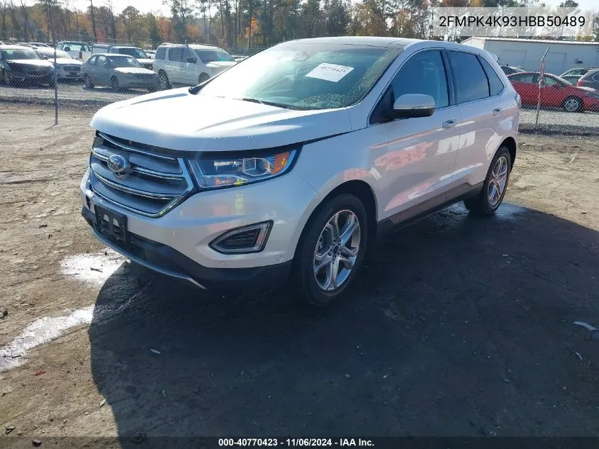 2FMPK4K93HBB50489 2017 Ford Edge Titanium