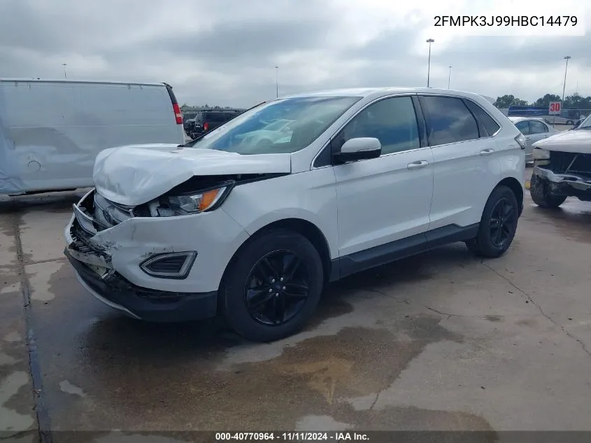 2017 Ford Edge Sel VIN: 2FMPK3J99HBC14479 Lot: 40770964