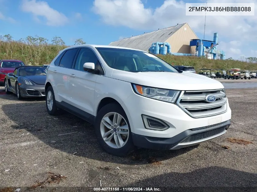 2017 Ford Edge Sel VIN: 2FMPK3J86HBB88088 Lot: 40771158