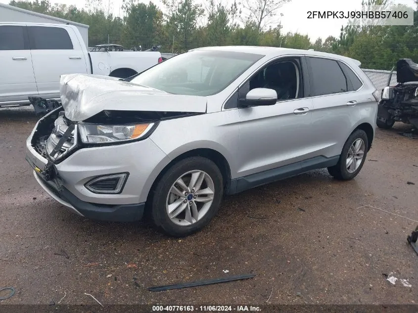 2017 Ford Edge Sel VIN: 2FMPK3J93HBB57406 Lot: 40776163