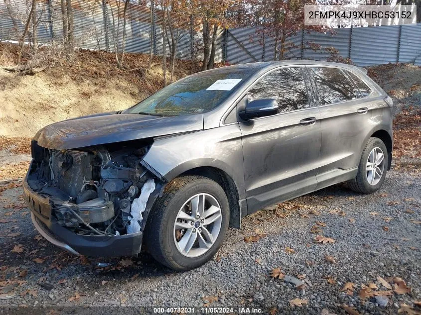 2017 Ford Edge Sel VIN: 2FMPK4J9XHBC53152 Lot: 40782031