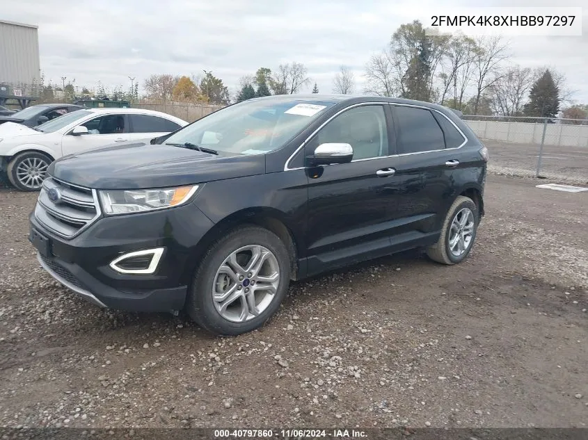 2017 Ford Edge Titanium VIN: 2FMPK4K8XHBB97297 Lot: 40797860