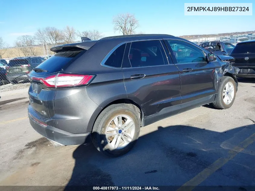 2017 Ford Edge Sel VIN: 2FMPK4J89HBB27324 Lot: 40817973