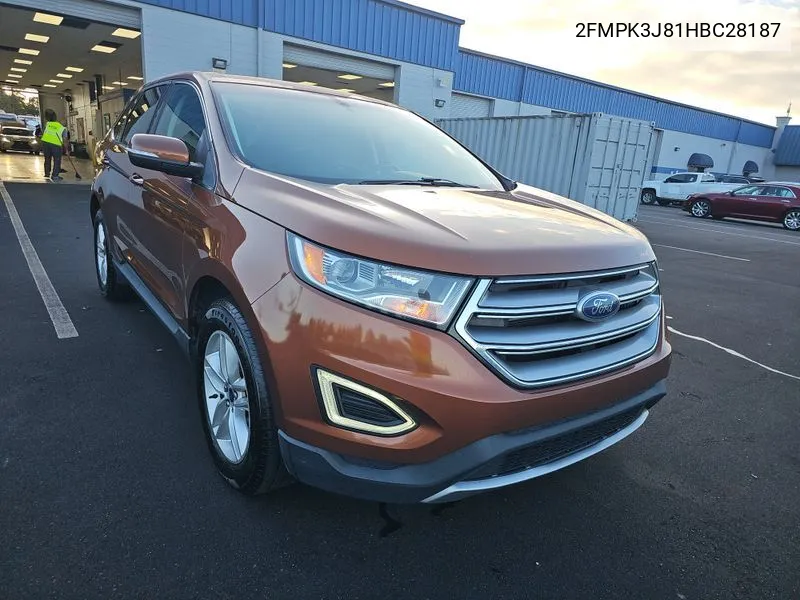 2017 Ford Edge Sel VIN: 2FMPK3J81HBC28187 Lot: 40833444