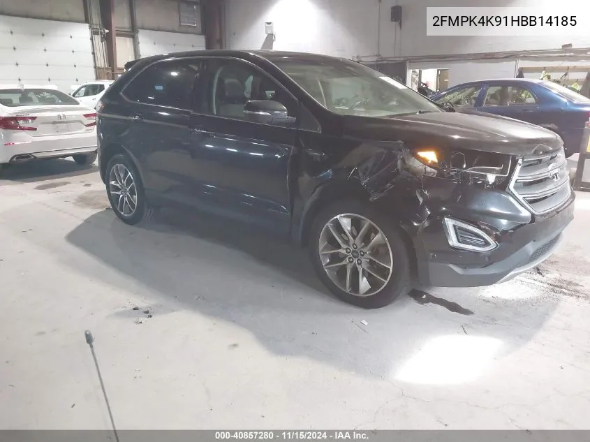 2017 Ford Edge Titanium VIN: 2FMPK4K91HBB14185 Lot: 40857280