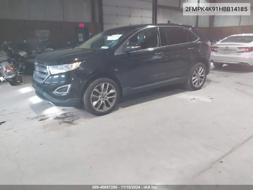 2017 Ford Edge Titanium VIN: 2FMPK4K91HBB14185 Lot: 40857280