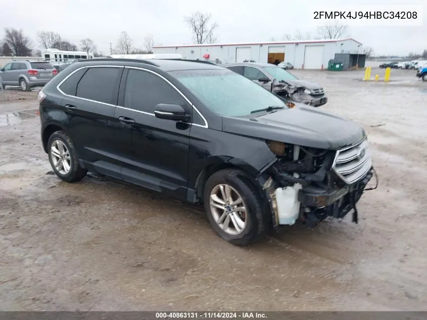 2017 Ford Edge Sel VIN: 2FMPK4J94HBC34208 Lot: 40863131