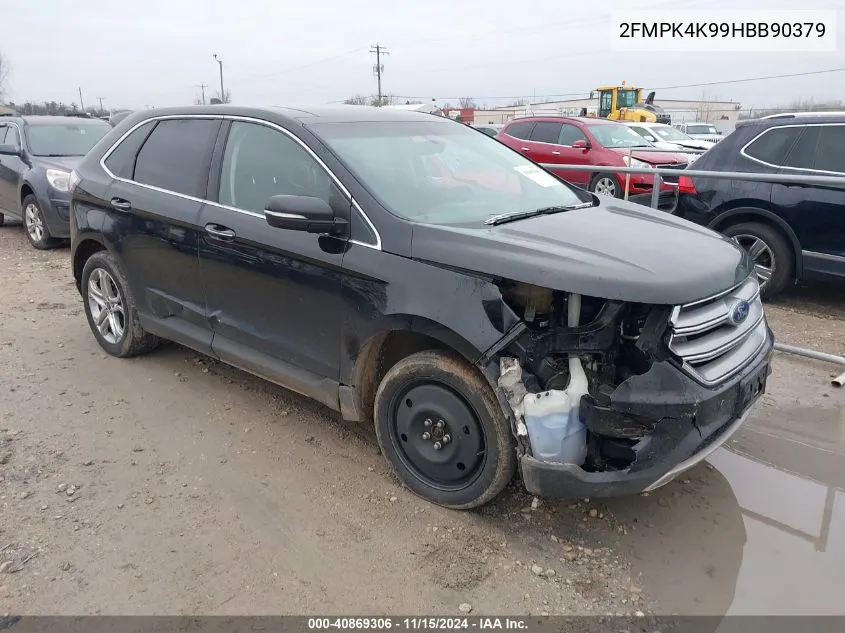 2017 Ford Edge Titanium VIN: 2FMPK4K99HBB90379 Lot: 40869306