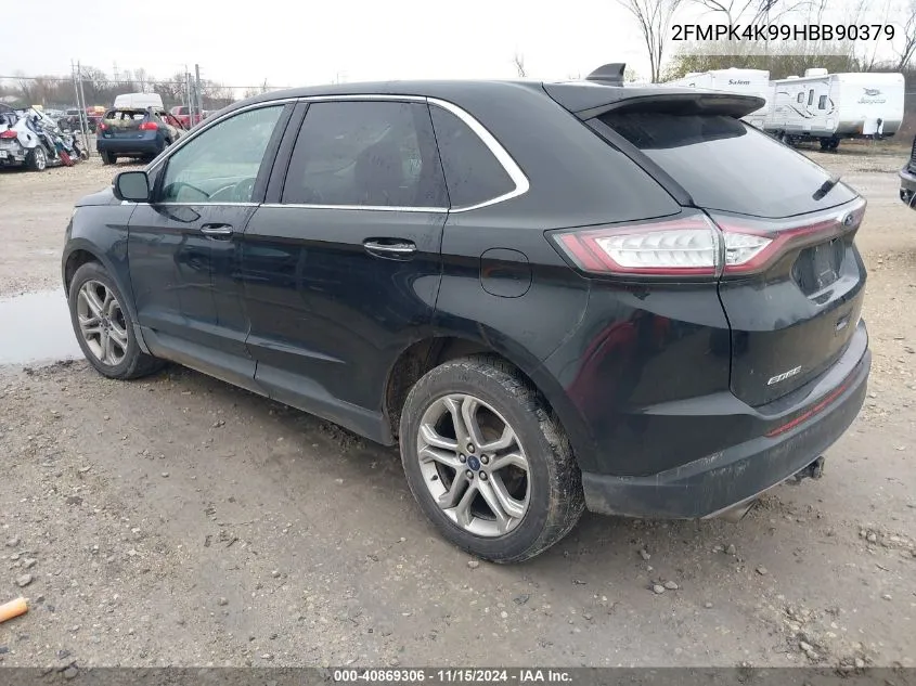 2017 Ford Edge Titanium VIN: 2FMPK4K99HBB90379 Lot: 40869306