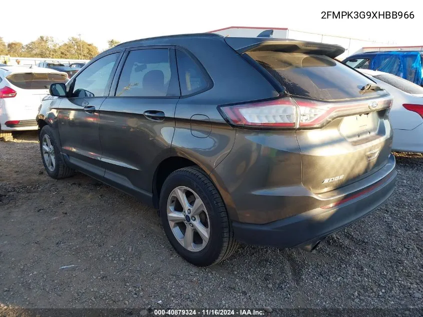 2017 Ford Edge Se VIN: 2FMPK3G9XHBB966 Lot: 40879324