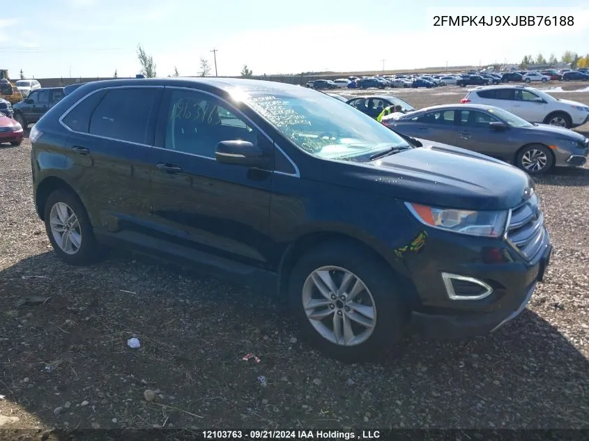 2018 Ford Edge Sel VIN: 2FMPK4J9XJBB76188 Lot: 12103763