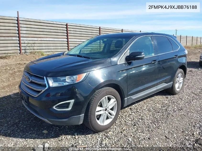 2018 Ford Edge Sel VIN: 2FMPK4J9XJBB76188 Lot: 12103763