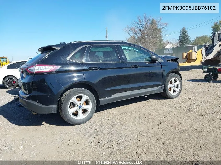 2018 Ford Edge Se VIN: 2FMPK3G95JBB76102 Lot: 12113776