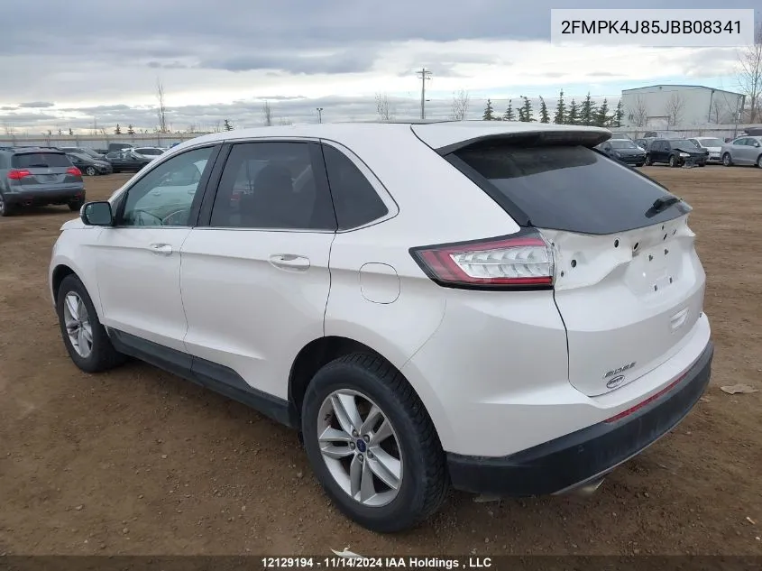 2018 Ford Edge Sel VIN: 2FMPK4J85JBB08341 Lot: 12129194