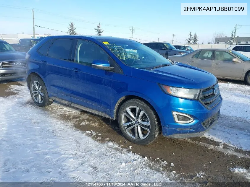 2018 Ford Edge Sport VIN: 2FMPK4AP1JBB01099 Lot: 12154768