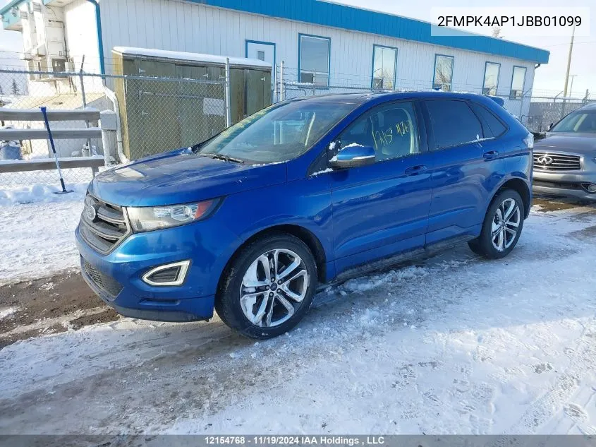 2018 Ford Edge Sport VIN: 2FMPK4AP1JBB01099 Lot: 12154768