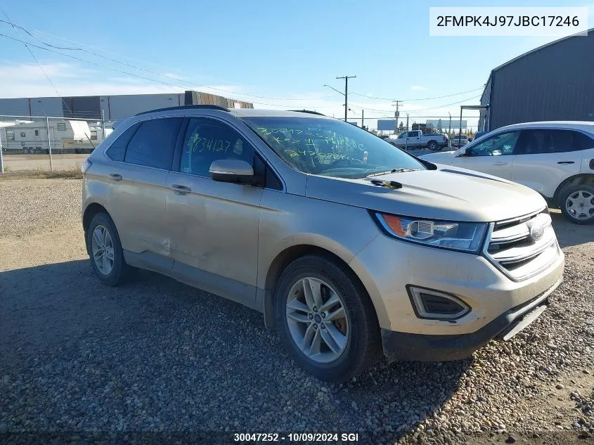 2018 Ford Edge Sel VIN: 2FMPK4J97JBC17246 Lot: 30047252