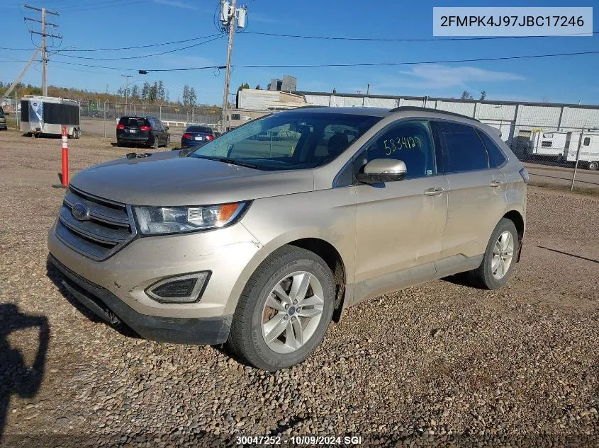 2018 Ford Edge Sel VIN: 2FMPK4J97JBC17246 Lot: 30047252