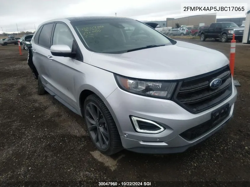 2018 Ford Edge Sport VIN: 2FMPK4AP5JBC17065 Lot: 30047960