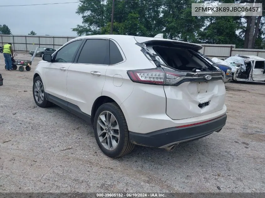 2018 Ford Edge Titanium VIN: 2FMPK3K89JBC06457 Lot: 39605152