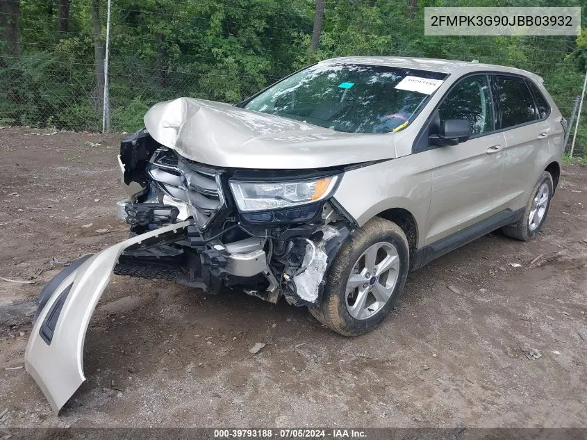 2018 Ford Edge Se VIN: 2FMPK3G90JBB03932 Lot: 39793188