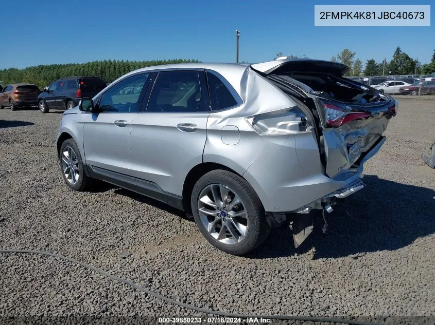 2FMPK4K81JBC40673 2018 Ford Edge Titanium