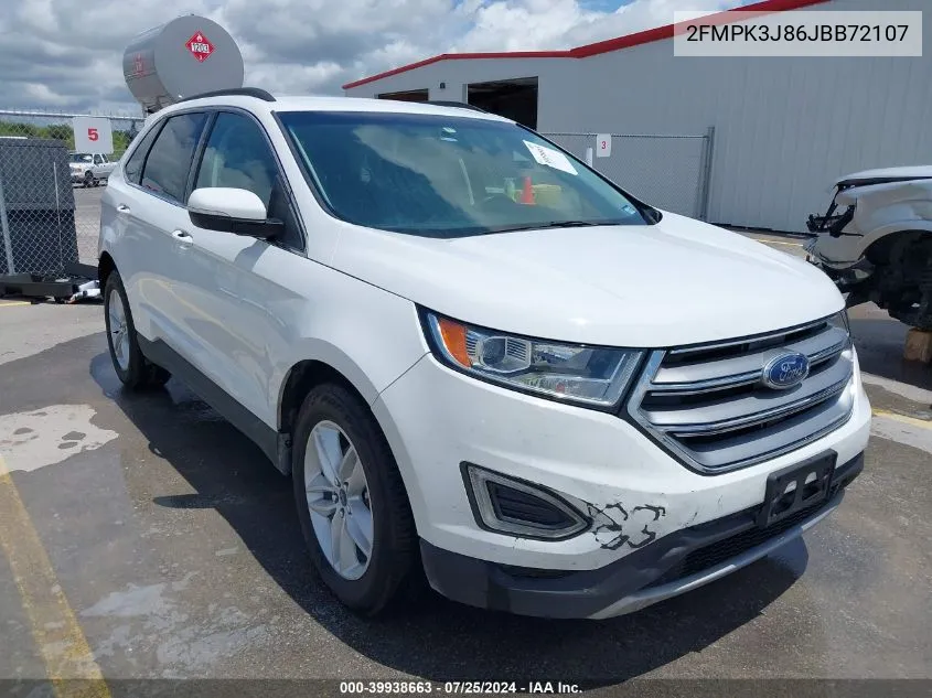 2018 Ford Edge Sel VIN: 2FMPK3J86JBB72107 Lot: 39938663