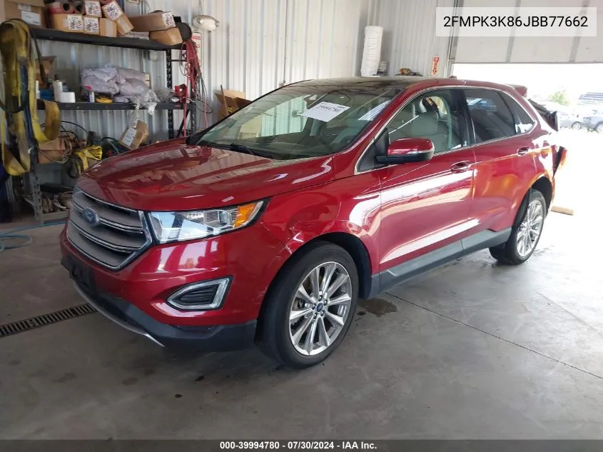 2FMPK3K86JBB77662 2018 Ford Edge Titanium