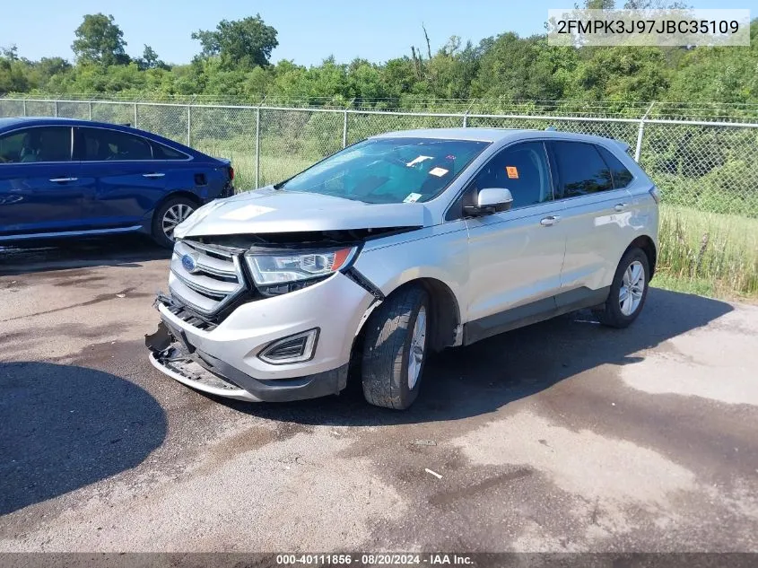 2018 Ford Edge Sel VIN: 2FMPK3J97JBC35109 Lot: 40111856