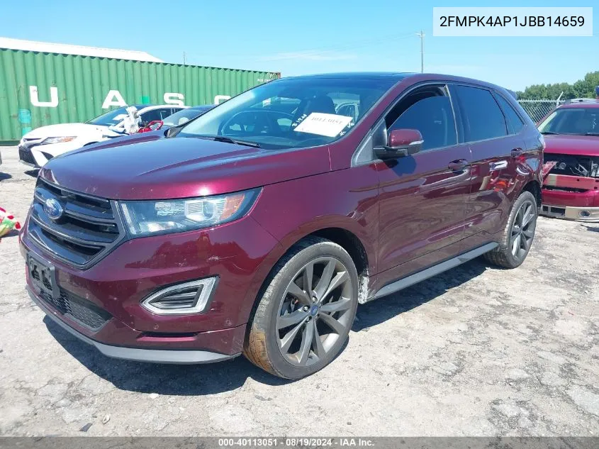 2018 Ford Edge Sport VIN: 2FMPK4AP1JBB14659 Lot: 40113051