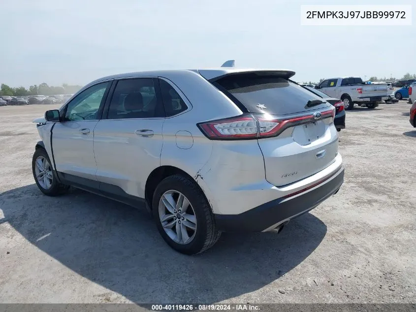 2018 Ford Edge Sel VIN: 2FMPK3J97JBB99972 Lot: 40119426