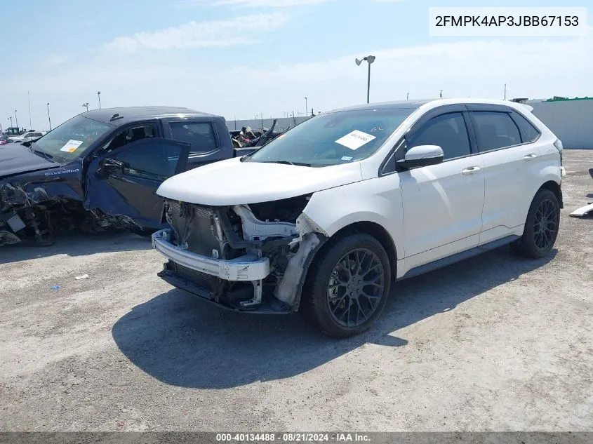 2018 Ford Edge Sport VIN: 2FMPK4AP3JBB67153 Lot: 40134488