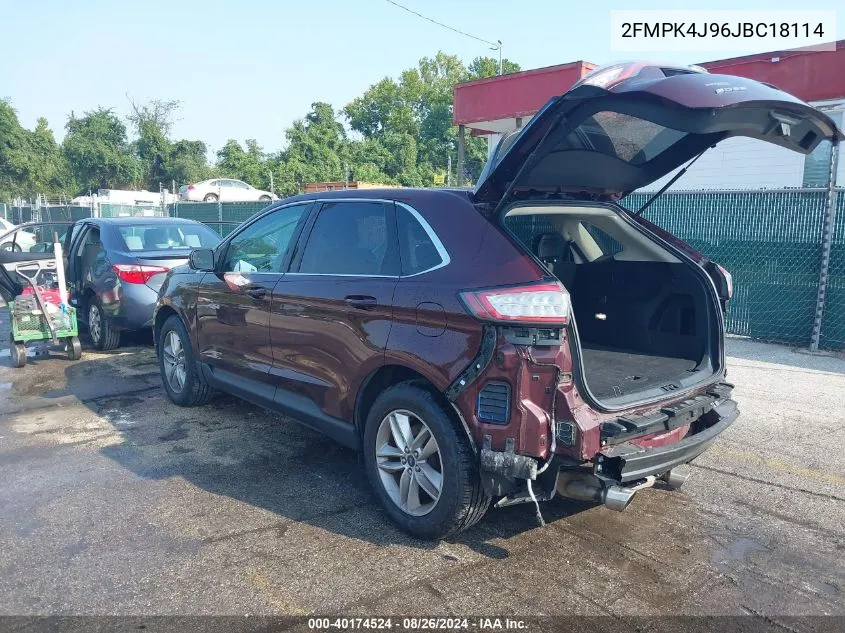 2FMPK4J96JBC18114 2018 Ford Edge Sel