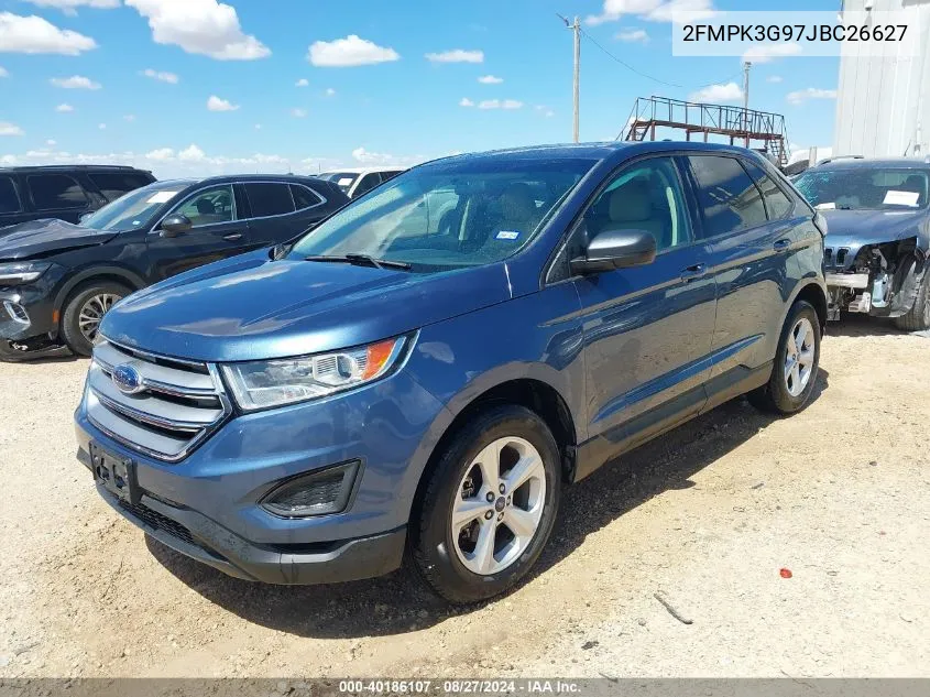 2018 Ford Edge Se VIN: 2FMPK3G97JBC26627 Lot: 40186107