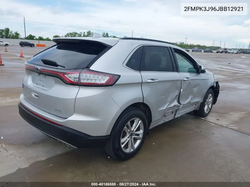 2018 Ford Edge Sel VIN: 2FMPK3J96JBB12921 Lot: 40186588