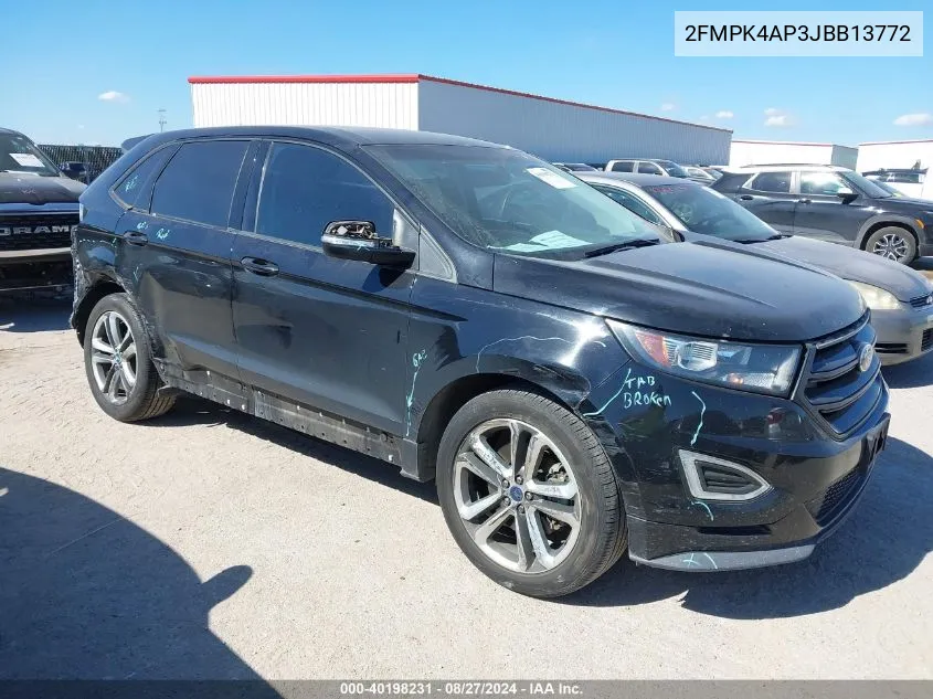 2018 Ford Edge Sport VIN: 2FMPK4AP3JBB13772 Lot: 40198231