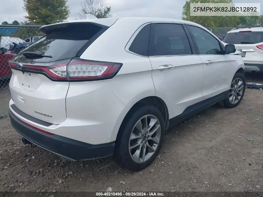 2FMPK3K82JBC12892 2018 Ford Edge Titanium