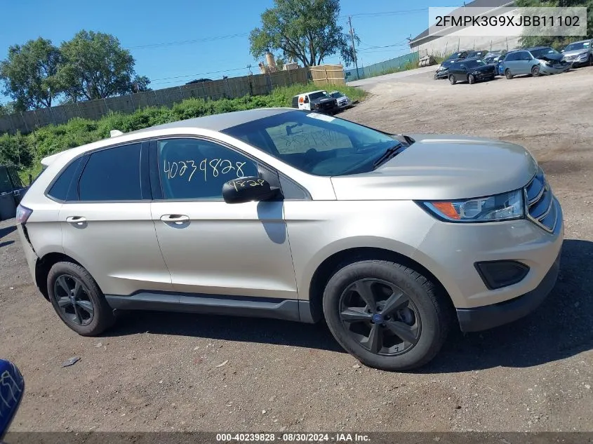 2018 Ford Edge Se VIN: 2FMPK3G9XJBB11102 Lot: 40239828