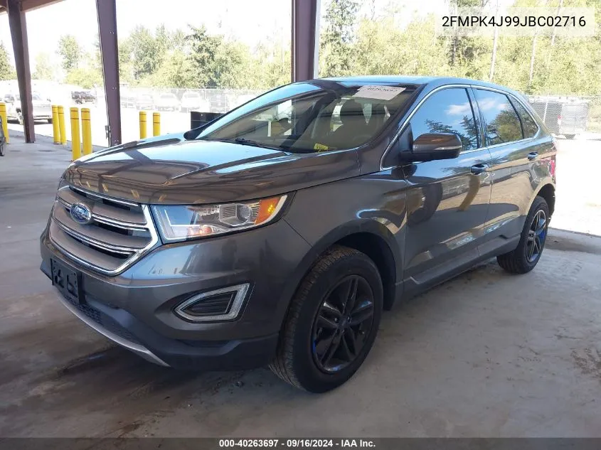 2018 Ford Edge Sel VIN: 2FMPK4J99JBC02716 Lot: 40263697