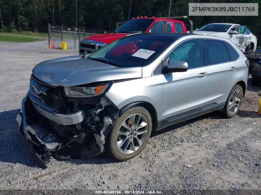 2018 Ford Edge Titanium VIN: 2FMPK3K89JBC11769 Lot: 40349166