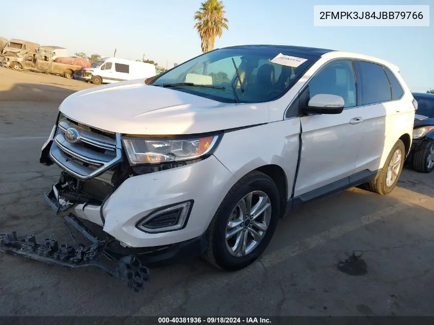 2018 Ford Edge Sel VIN: 2FMPK3J84JBB79766 Lot: 40381936