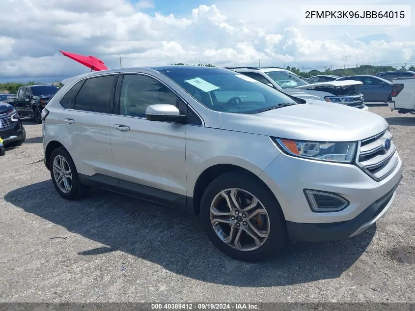 2018 Ford Edge Titanium VIN: 2FMPK3K96JBB64015 Lot: 40389412