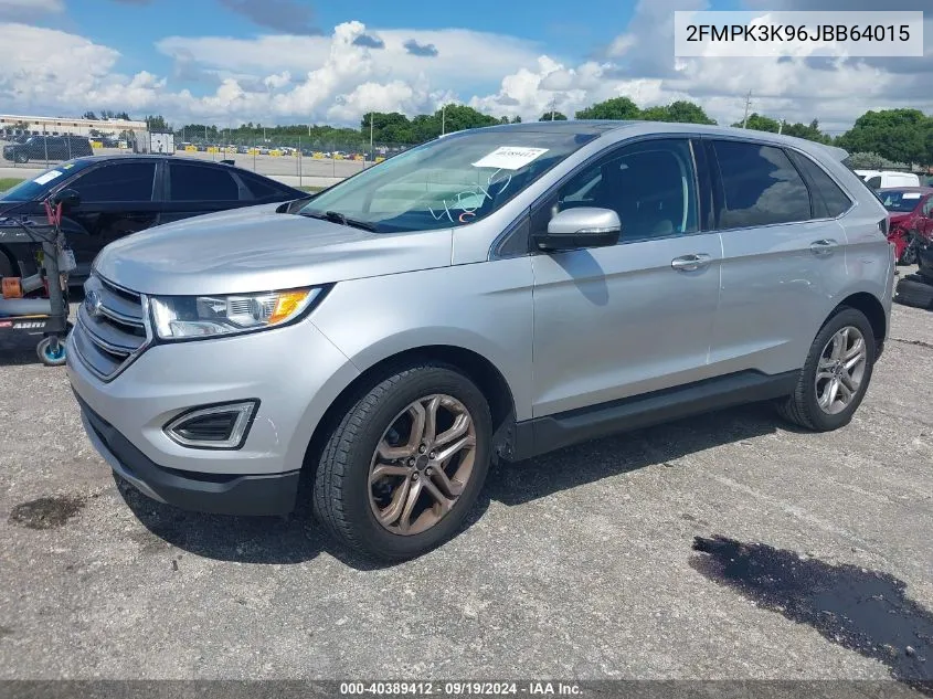 2018 Ford Edge Titanium VIN: 2FMPK3K96JBB64015 Lot: 40389412