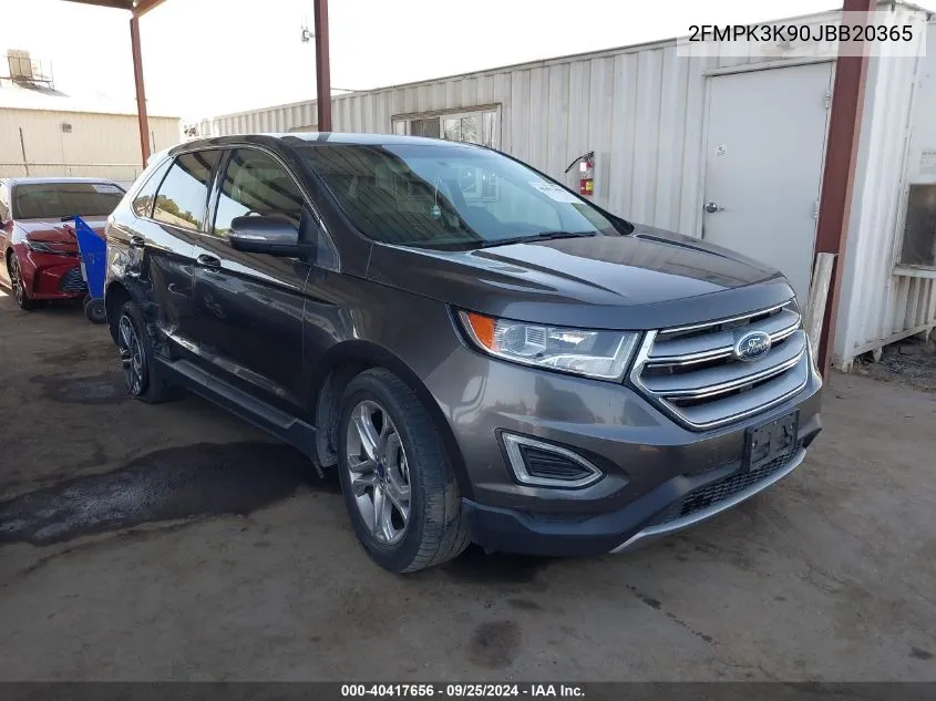 2018 Ford Edge Titanium VIN: 2FMPK3K90JBB20365 Lot: 40417656