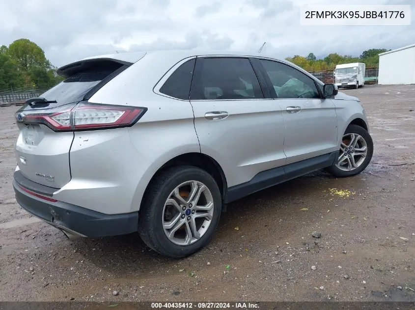 2018 Ford Edge Titanium VIN: 2FMPK3K95JBB41776 Lot: 40435412