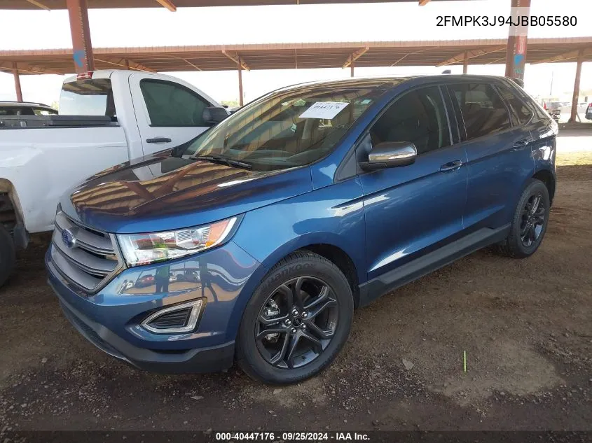 2018 Ford Edge Sel VIN: 2FMPK3J94JBB05580 Lot: 40447176