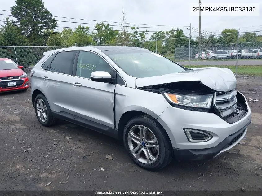 2018 Ford Edge Titanium VIN: 2FMPK4K85JBC33130 Lot: 40447331